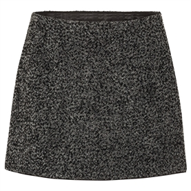 Rotate Boucle Mini Nederdel, Gray Pinstripe 